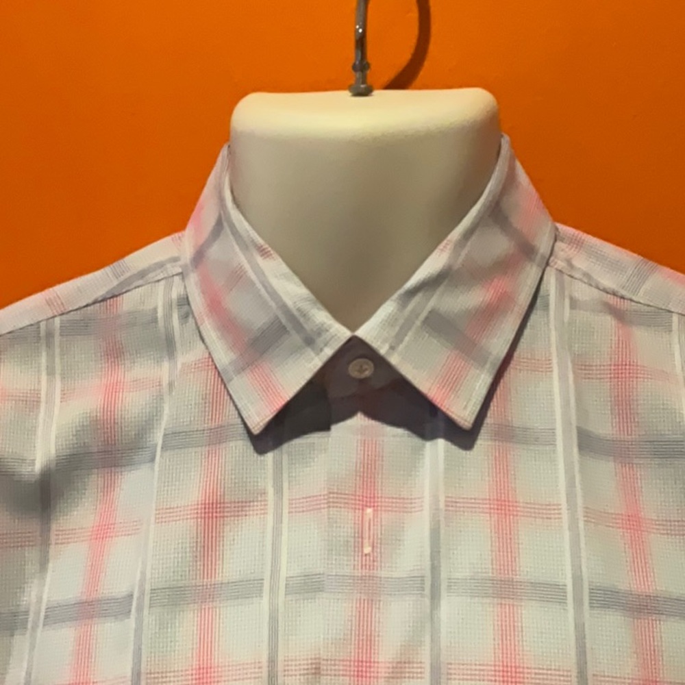 EQUILIBRIO Blue/Pink Check Shirt sz L 16/16.5